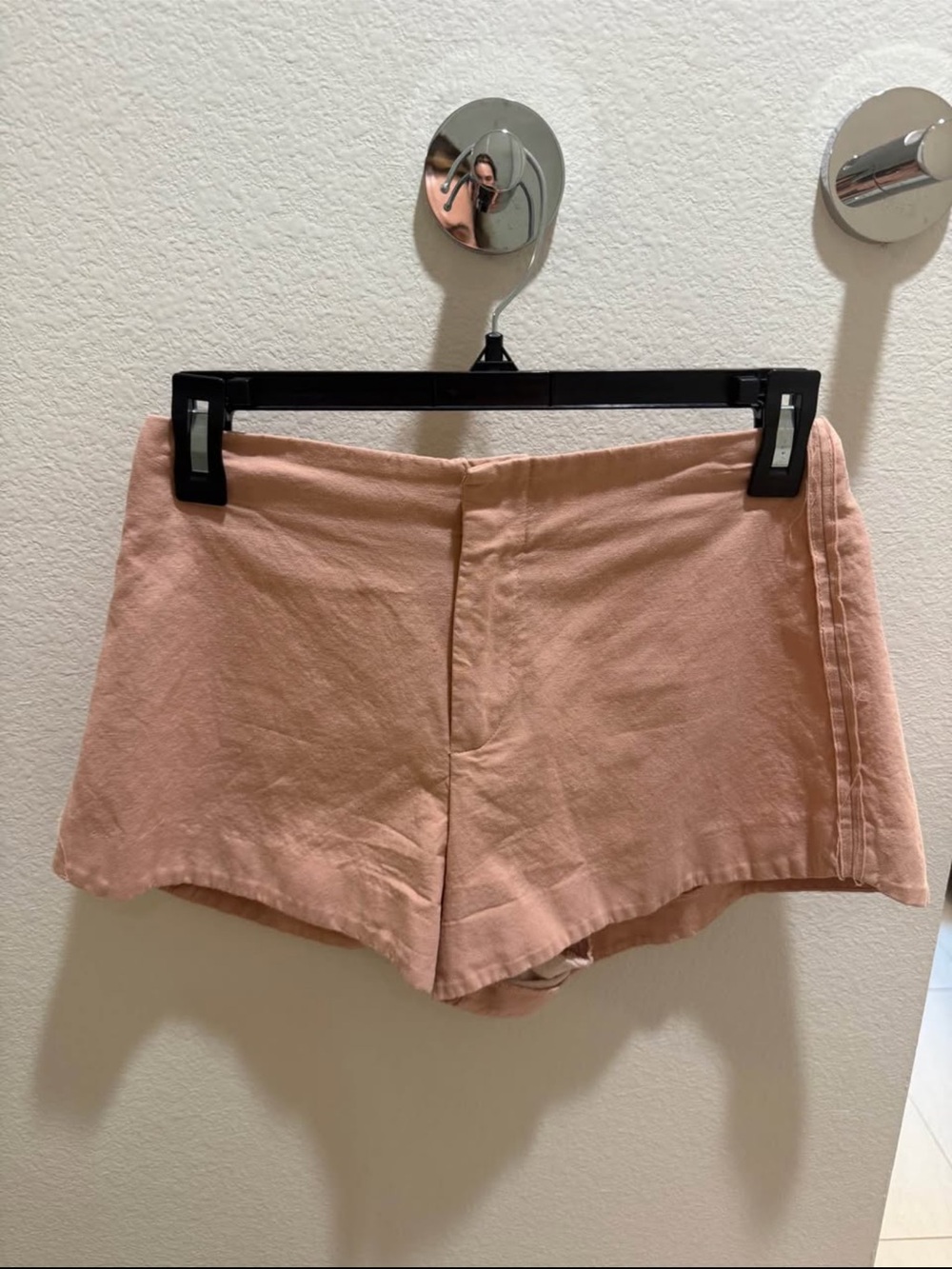 Zara High-Waist Blush Pink Tailored Shorts
